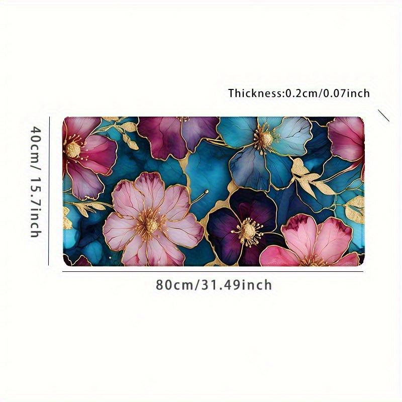 Extra Large Bohemian Style Floral Table Runner |   Aesthetic Mouse Pad with Non-Slip Rubber Base and Stitched Edges |   Vibrant HD Printed Floral Design |   Ideal for Home Office and Gaming |   The Perfect Gift for Women