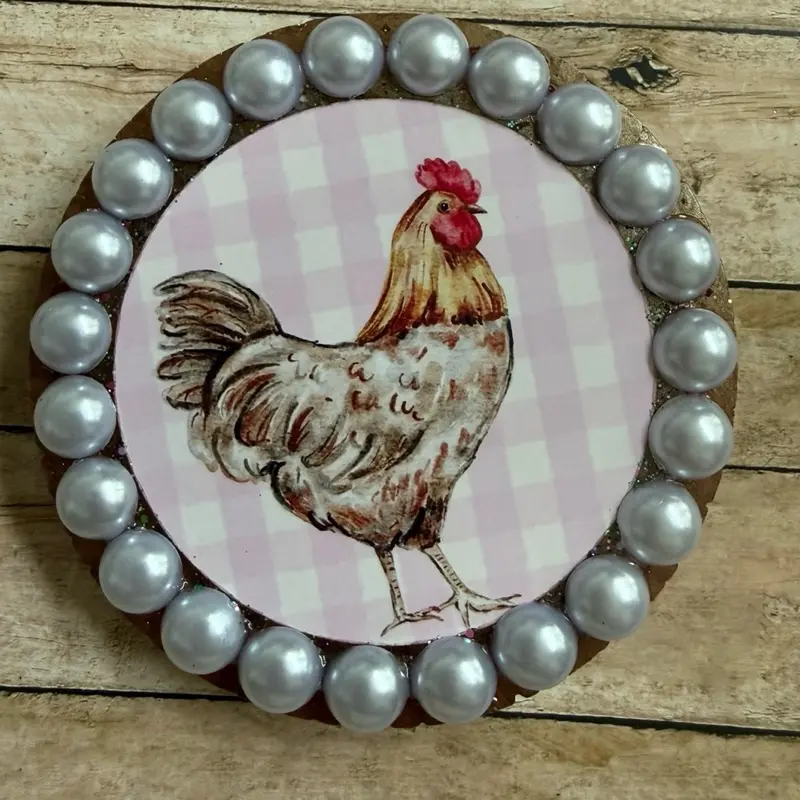 Boujee chicken vintage grandma core car freshie air freshener farming