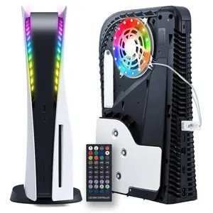 PS5 LED Light Strip, RGB Ring LED Lights Kit Accessories Compatible with PS5 Slim Console Digital Edition & Regular Edition