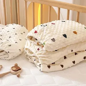 Fleece Lined Baby Crib Sheet, Newborn Animal Bed Skirt, Cute Toddler Bed Cover, Bedding Sheets, 60x120cm, Infant Bedding Set