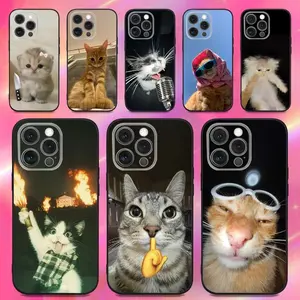 Funny and cute cat phone case 17E, air-cushion shockproof and non-slip soft back cover, compatible with iPhone 17/16/15/14/13/12/11/X/XS/XS Max/XR/7P/8P, suitable as a holiday gift for friends, family, or yourself., Accessories, Smartphone, Cellphone, Han
