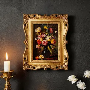 Vintage Resin Wall Frame, Modern Home Decor, Living Room & Bedroom Decoration, Background Photo Prop, Wall-Mounted Art Display, Modern Frames, Picture Frame