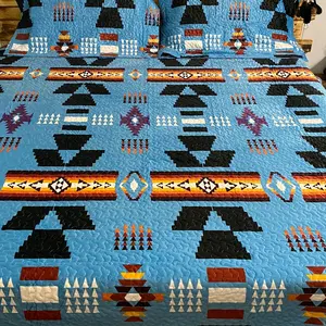 MABEL Turquoise Luxury Velvet Bedspread Set - King oversized  (3 Pieces)