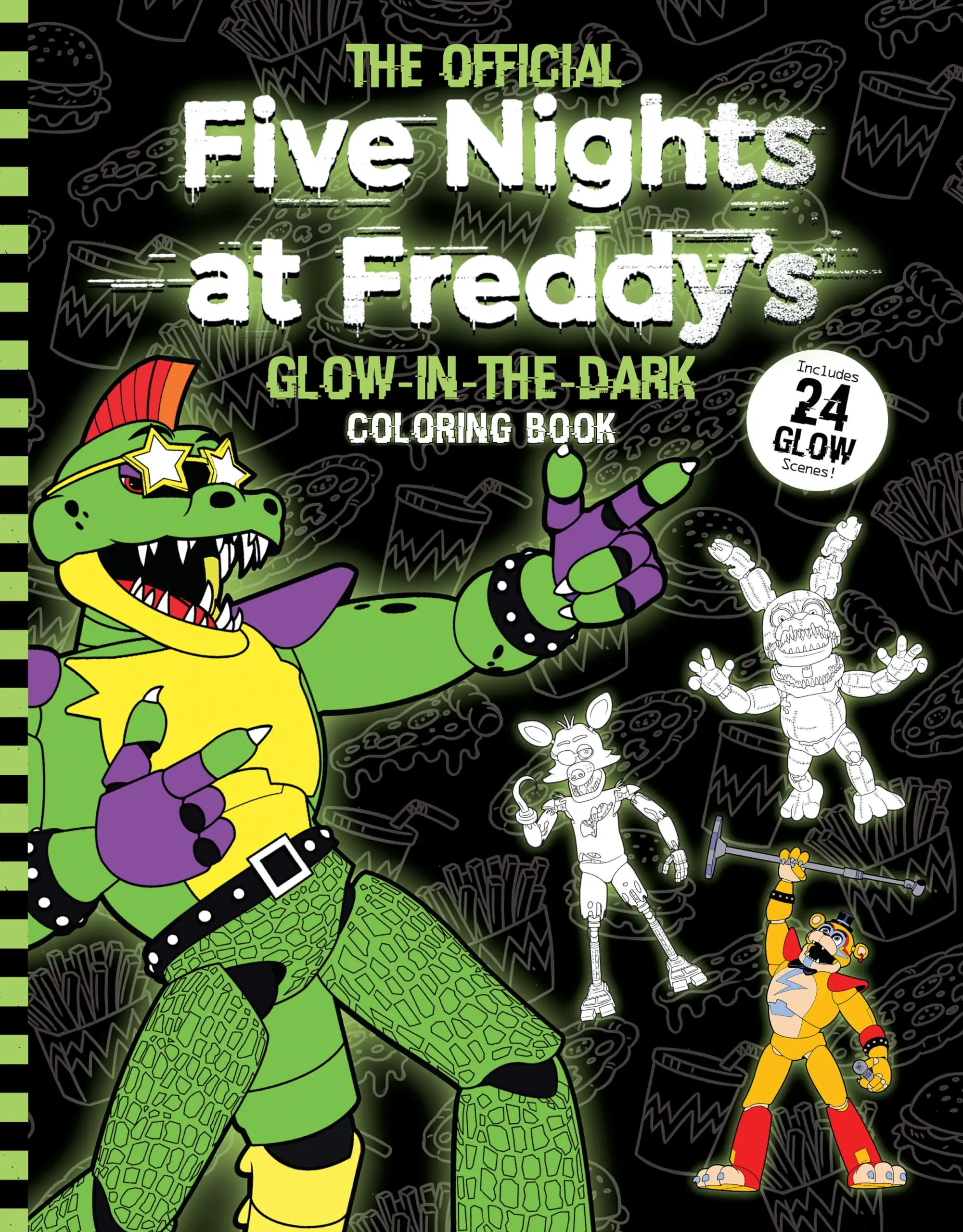 Five Nights at Freddy's Glow in the Dark Coloring Book -- Scott Cawthon - Paperback