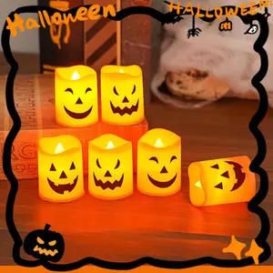 6PC Halloween Light Candle - Mini Jack o' Lantern Candle