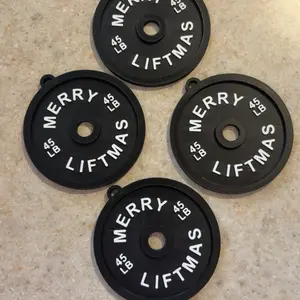 Fitness Christmas | Gym Lover Gift | 45 LB Weight Plate Ornament | Gym Bro & Gym Girl Christmas Gift | Stocking Stuffer