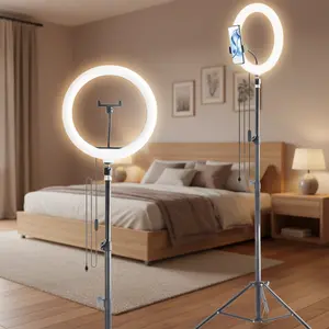 12-Inch 3-Color Video Lights with 70.8" Tall Adjustable Tripod & Phone Holder  3 Lighting Modes for TikTok, Vlogging, Makeup, and Live Streaming#zoom call #LED light with tripod #Mother's Day Gift
