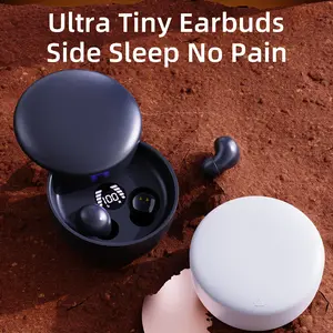 Ultra Mini Invisible Sleep Earbuds, Comfort Fit Wireless Headphones For Side Sleepers, No Pressure No Sound Leakage