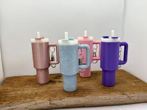 Mini-Handled Tumbler Keychain Lip Balm Holder - Choose from 30 Colors! 3D Printed