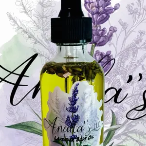 Analia's LLC Natural Lavender Body Oil 2 oz - Organic Lavender & Castor Oil for Deep Hydration & Soothing Skin Benefits