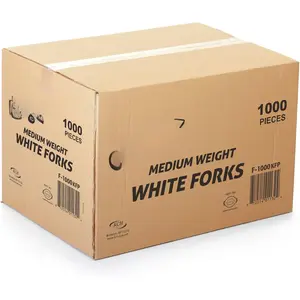 1000 Count White Plastic Forks - Disposable Cutlery for Parties, Events, Catering, and Takeout disposable forks bulk
