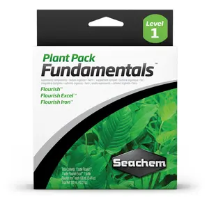Seachem Liquid Aquatic Plant Fertilizer - Plant Pack Fundamentals - Perfect starter pack for beginners Contains 100 mL bottles of Flourish, Flourish Iron, and Flourish Excel Broad spectrum, iron, and carbon