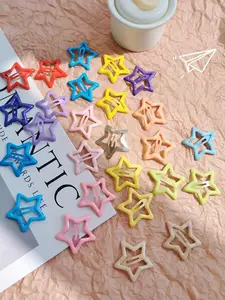 50PCS Star Hair Clips, Random colors,Cute Metal Hair Clips, Non-Slip Kawaii Hair Accessories, and, for Girls and Women