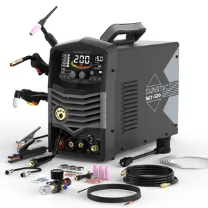 Sunstac MCT-520 5-in-1 110/220V Plasma Cutter & Welder Combo | CUT/TIG/MIG/Flux/MMA Multi-Functional Welding Machine with HF Start | 50A CUT, 200A TIG MIG, 180A Stick | Aluminum Spool Gun Compatible