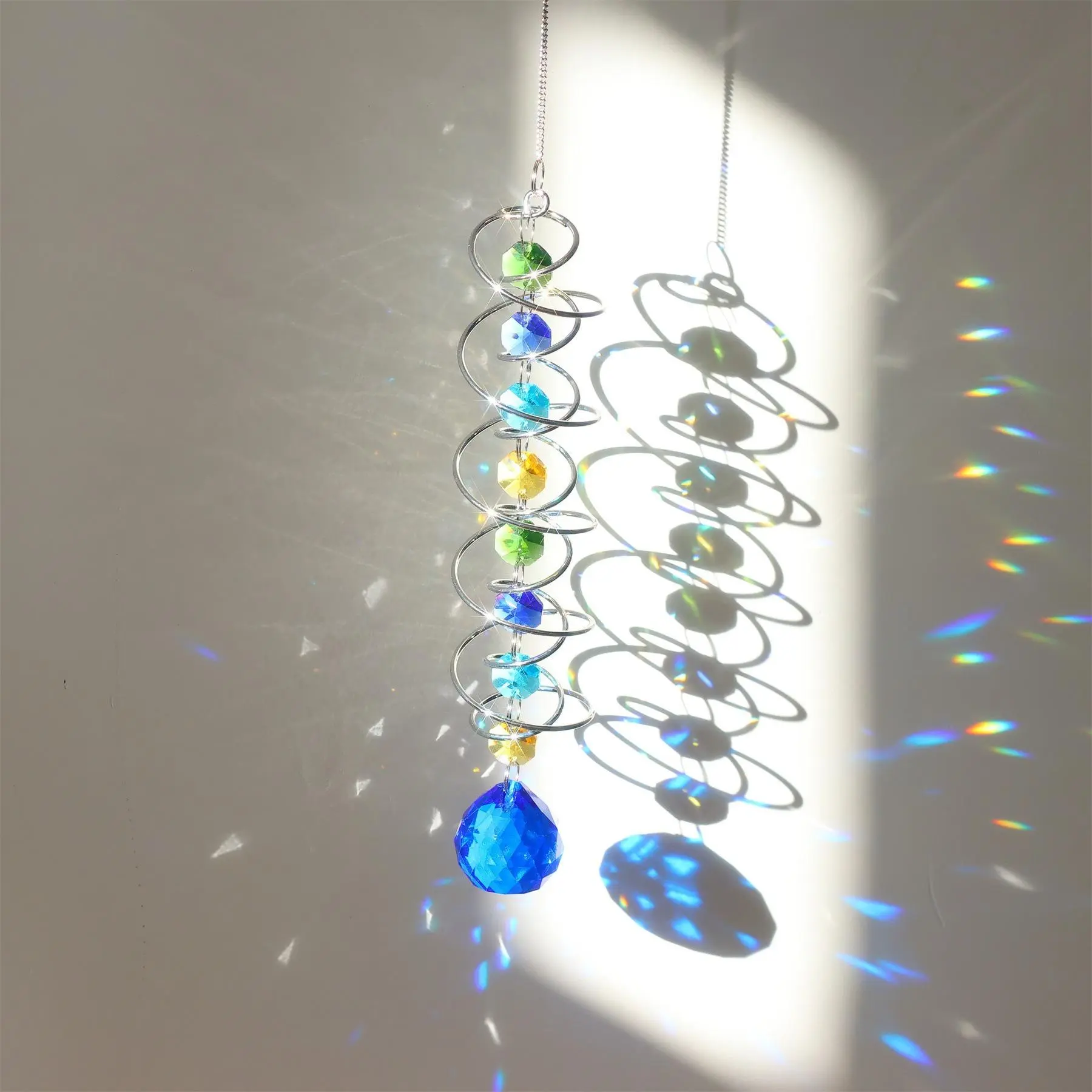 3D Wind Spiral Sun Catcher, Rotating Stabilizer, Hanging Decor, Hangable Room Decor, Hangable for Indoor Outdoor Home Garden, Perfect Holiday Gift