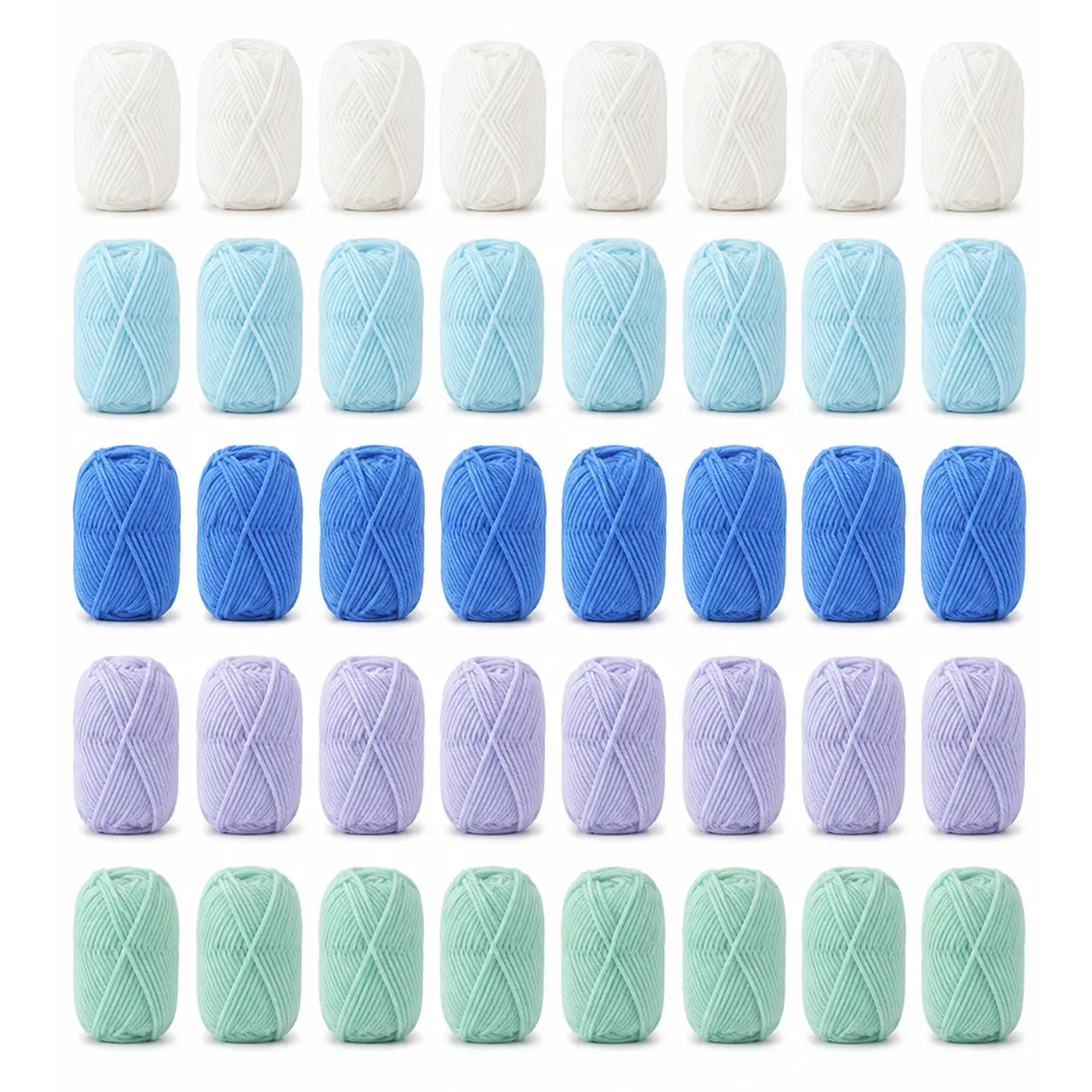 40 Skeins 100% Acrylic Yarn Pack, 1000g Soft Multicolor Crochet & Knitting Yarn for Amigurumi and Granny Squares with Hooks, Needles & Stitch Markers