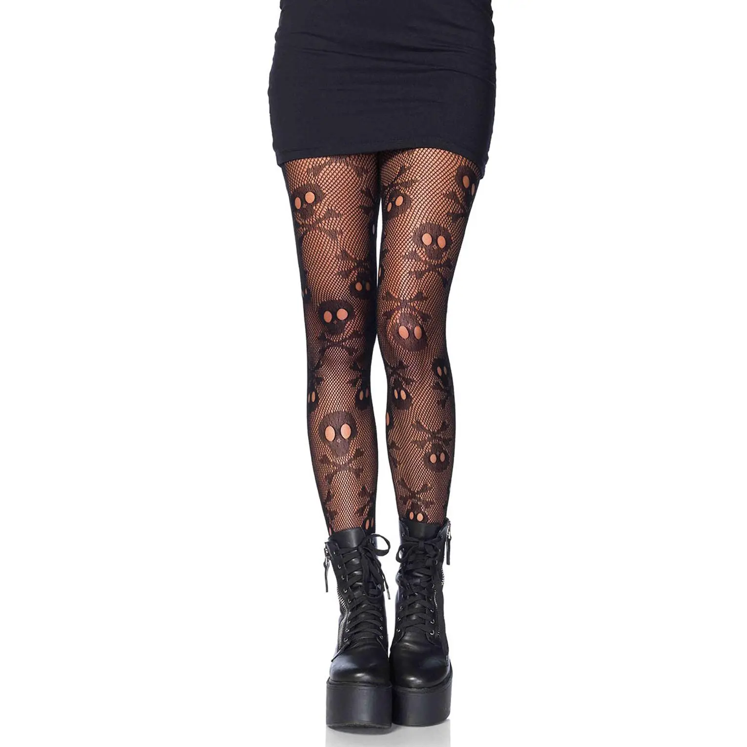 Women's High-Quality Fishnet Pantyhose - Pirate Booty Style, Skull Standout Print, Lingerie, Longwear Fabric, 1-Piece Tights for Halloween Costumes, One Size, Durable, Graphic, Hand Wash, Turn Heads Fast