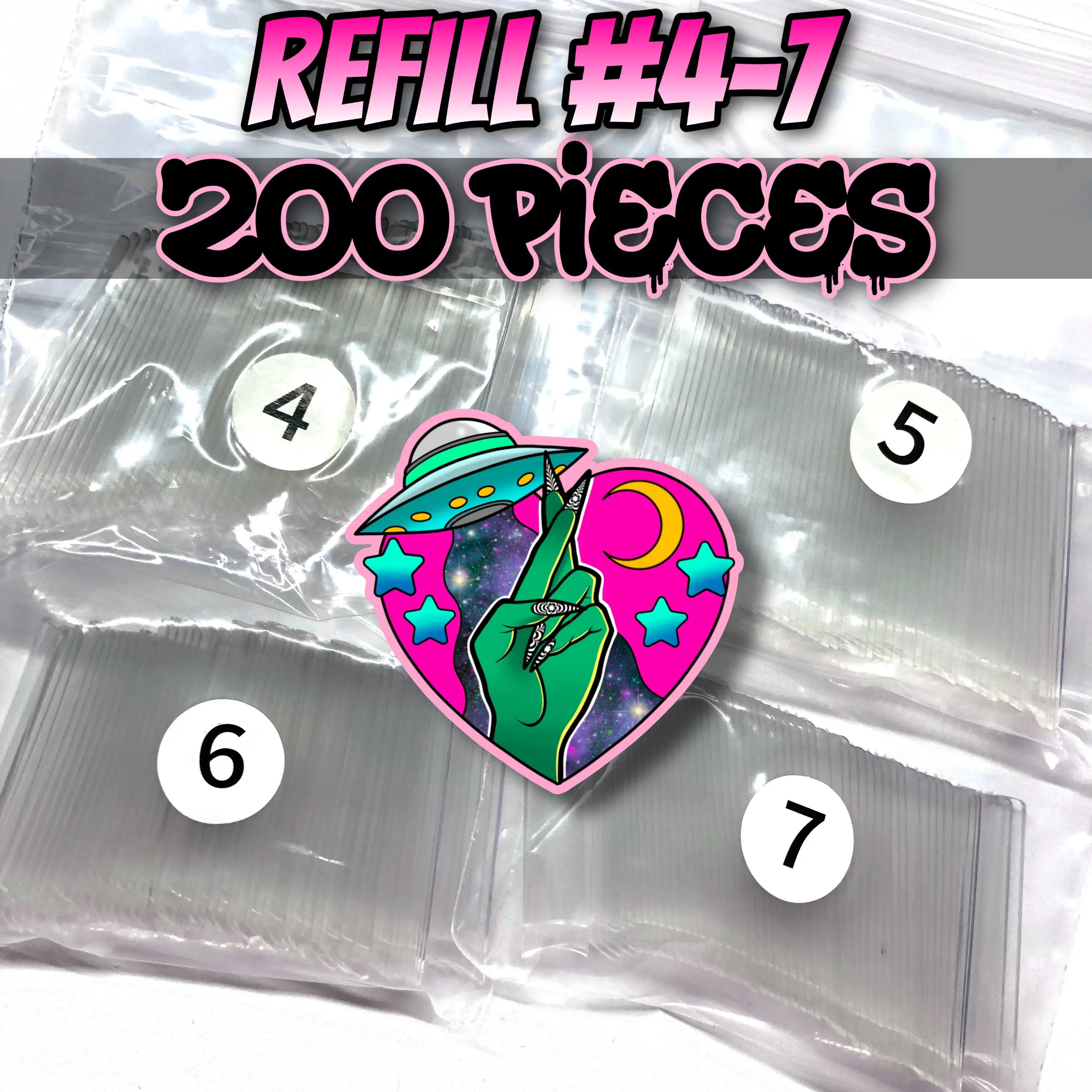 RE-FILL TIPS (#4-7) - XXL COFFIN (NO C-CURVE)