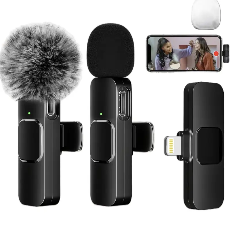 Mini Clip-On Wireless Lavalier Microphone, Audio Accessory for Phones & Electronics