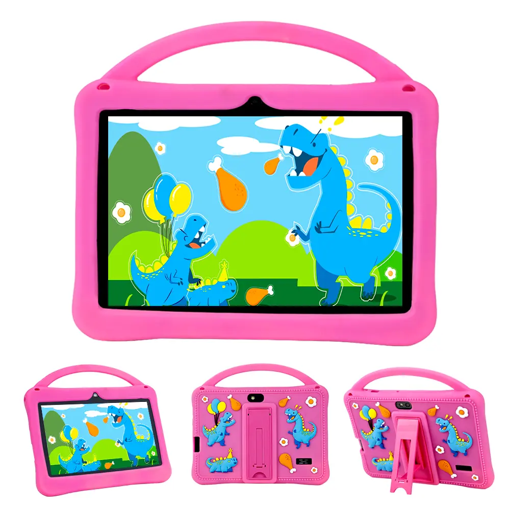 Veidoo 7 inch Android Kids Tablet, 32GB ROM, Iwawa App, Kids model, Educational games, WiFi, Dual cameras, Gift for Boys and Girls,with Silicone over