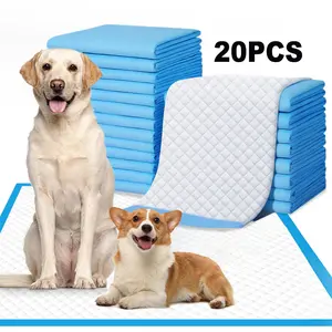 Gaomon-20 PCS 6-Layer Super Absorbent Puppy Pee Pads, Extra Large Leak-Proof Dog Training Pads, Quick-Dry Disposable Pet Potty Mats, Ultra Absorbent Waterproof Pads for Dogs, Cats, Puppies & Rabbits, 31.5" x 59"