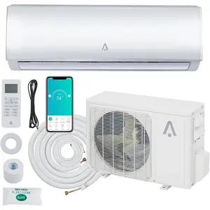 WiFi Enabled White 9000 BTU Ductless Split-System Air Conditioner with R454B Gas, 19 SEER2, 115V Inverter, Pre-Charged Condenser, Heat Pump, Installation Kit, Cooling Heat for Up to 450 SqFt
