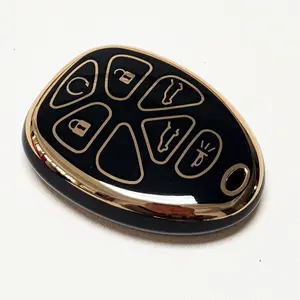 Soft Durable Tpu Car Key Protection Case, Car Key Accessory, Car Accessories, Full Coverage Key Cover Car Key Protector Key Fob Protector for Chevrolet Traverse Tahoe Suburban for Gmc Yukon Acadia for Cadillac Escalade Srx