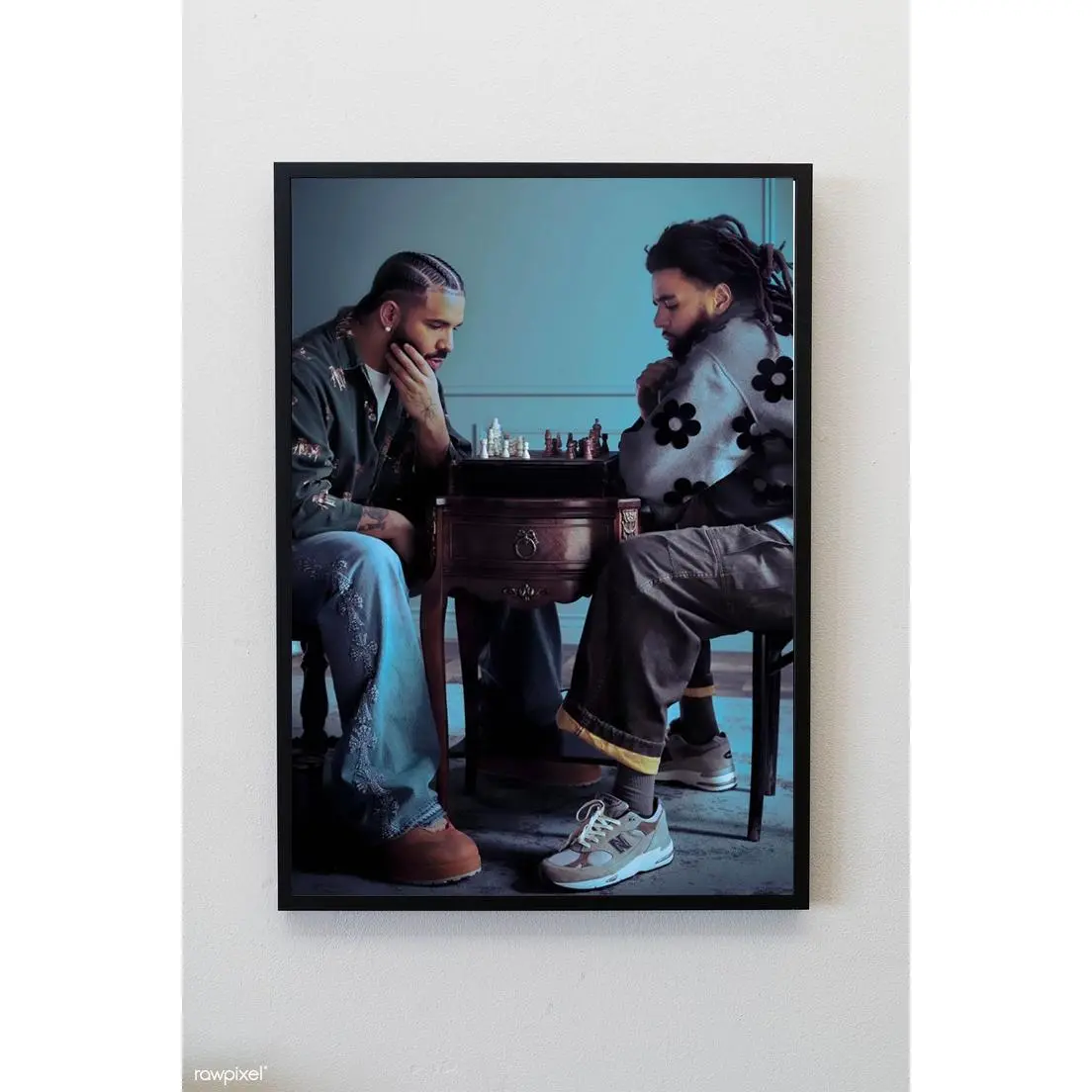 Drake And J Cole Jodeci Freestyle Song by Drake But Messi And Ronaldo Playing Chess Style poster