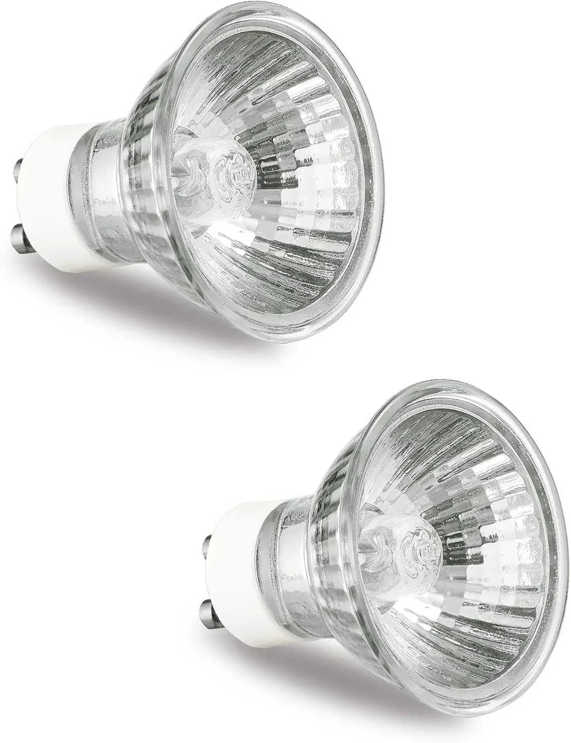 GU10 Halogen Bulb 120V 50W Halogen Light Bulbs for Candle Warmer Lamp, GU10+C, MR16 with Glass Cover, 2700K Warm White, Dimmable, Pack of 2