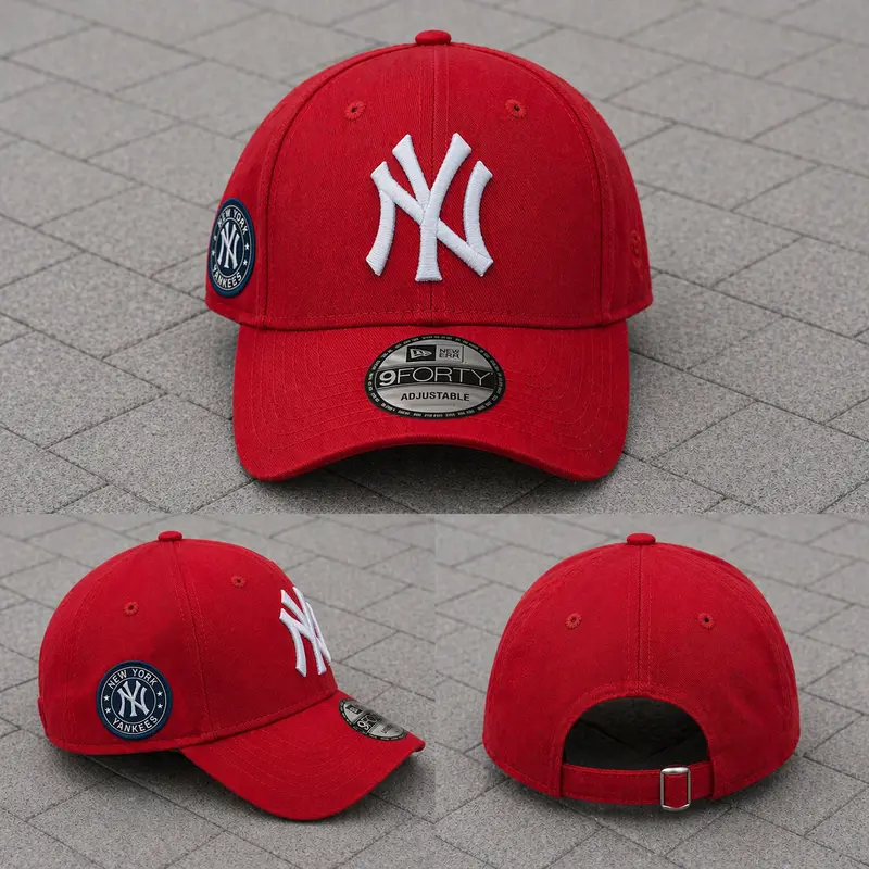 Unisex Red Embroidered Bow Tie 100% Cotton Adjustable Fit Classic Baseball Cap Unisex Boston Red Sox Madhappy x MLB Navy Bow Tie Adjustable Hat main image 2