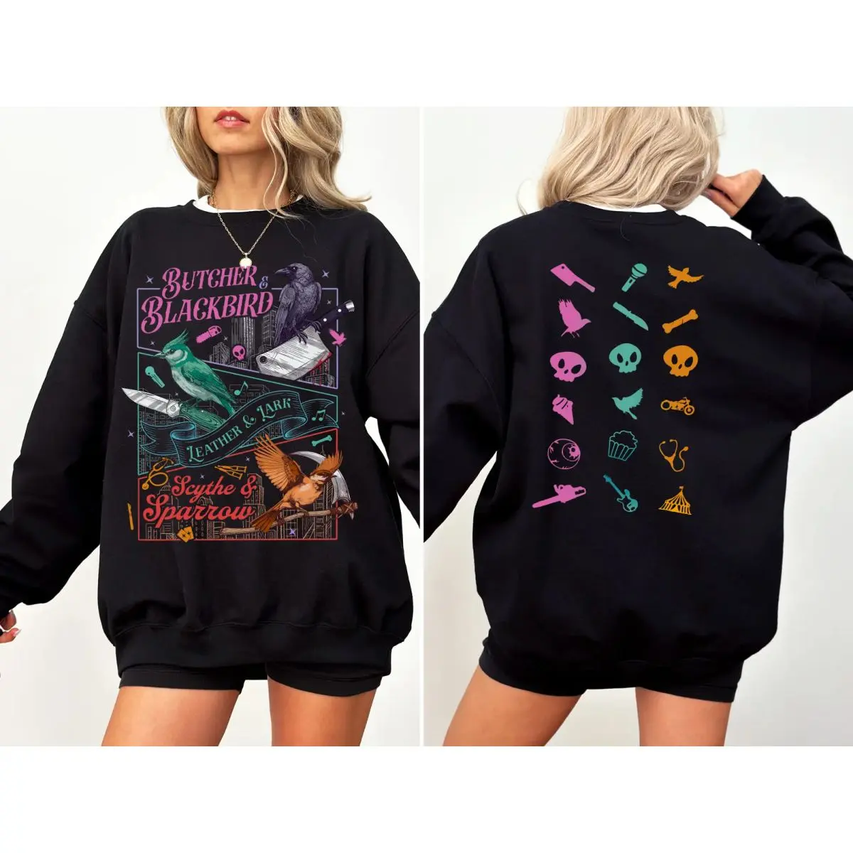 Butcher & Blackbird Dark Romance T-Shirt Sweatshirt Hoodie, Scythe Sparrow Series Shirt, Leather And Lark, Brynne Weaver Inspired Apparel, Smut Gift, Bookish Gifts For Readers, Unisex Sweater Pullover Tee