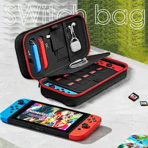 Carrying Case Compatible with Nintendo Switch/OLED Fit for Joycon and AC Adapter Portable Hard Shell Pouch Carrying Travel Bag