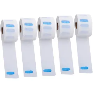 5 Rolls Professional Barber Neck Paper, Adjustable Haircut Neck Strap, Prevents Hair Splatter, Disposable Salon Neck Pad, Ideal for Precision Trimming, Hair Tool, Barber Equipment