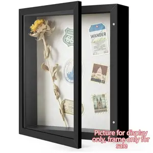Multi-purpose Hollow Display Frame, Magnetic Hinge Flip Design, Specimen Medal Storage Decorative Gift