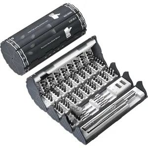 128-in-1 Professional Magnetic Repair Tools Kit Set with 122 Precision Bits, Magnetic Ratchet for Indoor Recreation Devices (Computers, Game Consoles)