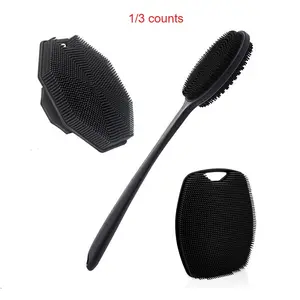 1/3 piece silicone back scrub brush and bath glove set - super exfoliating body scrub and plump foam shower brush combination Back Scrubber Exfoliating Bath Tool Body Care Tool
