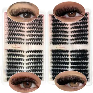 560pcs/Pack 100D-80D-60D-40D Large Capacity Eyelash Book, Synthetic Mink False Eyelashes, 0.07mm Thickness D Curl, 5-15mm  Of Fox Eyelash  Mixed Length,Natural Appearance And Soft Personal Long Eyelashes Flawless Makeup