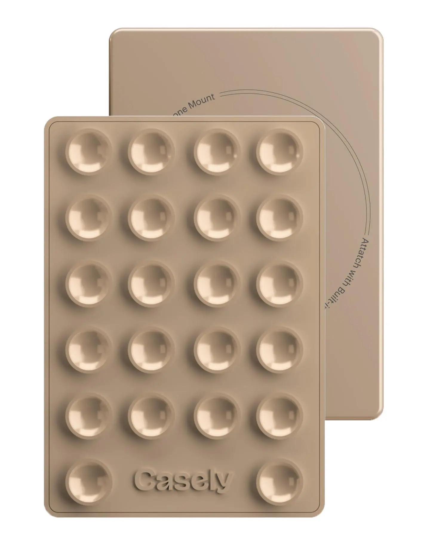 Grippy | Taupe Silicone Suction Phone Mount with MagSafe