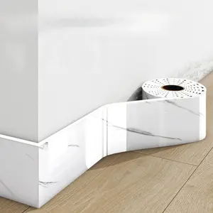 1/3roll,197 inches x 3.94 inches,large roll thickened version,European-style marble tile panel wallpaper, self-adhesive PVC brick imitation,peel and stick, DIY removable without residue, waterproof, wear-resistant, long-lasting, bedroom corner decorati