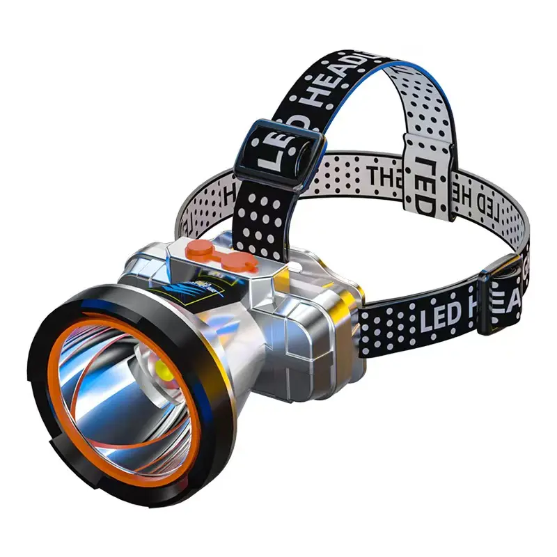 Rechargeable Super Bright LED Worklight Headlamp - Cordless Portable, Multi-Mode, Head-Mounted, Long Range, Extended Battery Life, Ideal for Night Fishing, Camping, Nighttime Flashlight Headlamps, Led Worklight Headlamps