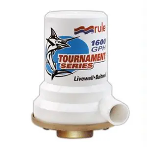 212 MAIN Rule Tournament Series Marine Grade Bronze Base 1600 GPH Snap Lock Livewell Pump