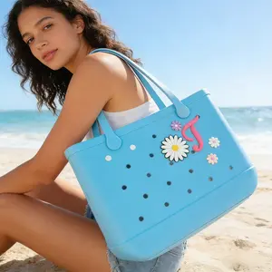 ISUNMEA 5 Pcs Letter Charms for Bogg Bag Accessories - Decorative Alphabet Charm for Handbag Beach Tote Bag