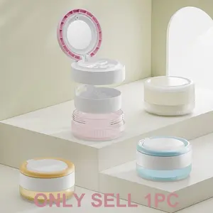 Macaron Color Orthodontic Case with Mirror and Handle, Two-In-One Leak-Proof Braces Soak Box, Dental Aligner Storage Container