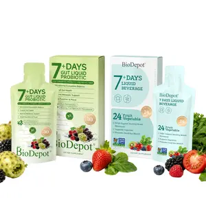 BioDepot 2-Step Gut Reset Combo: Detox Cleansing Liquid + Probiotic Liquid — A 14-Day Daily Digestive Support Kit. Helps you maintain regular bowel movements, balance gut flora, and achieve a flatter stomach.