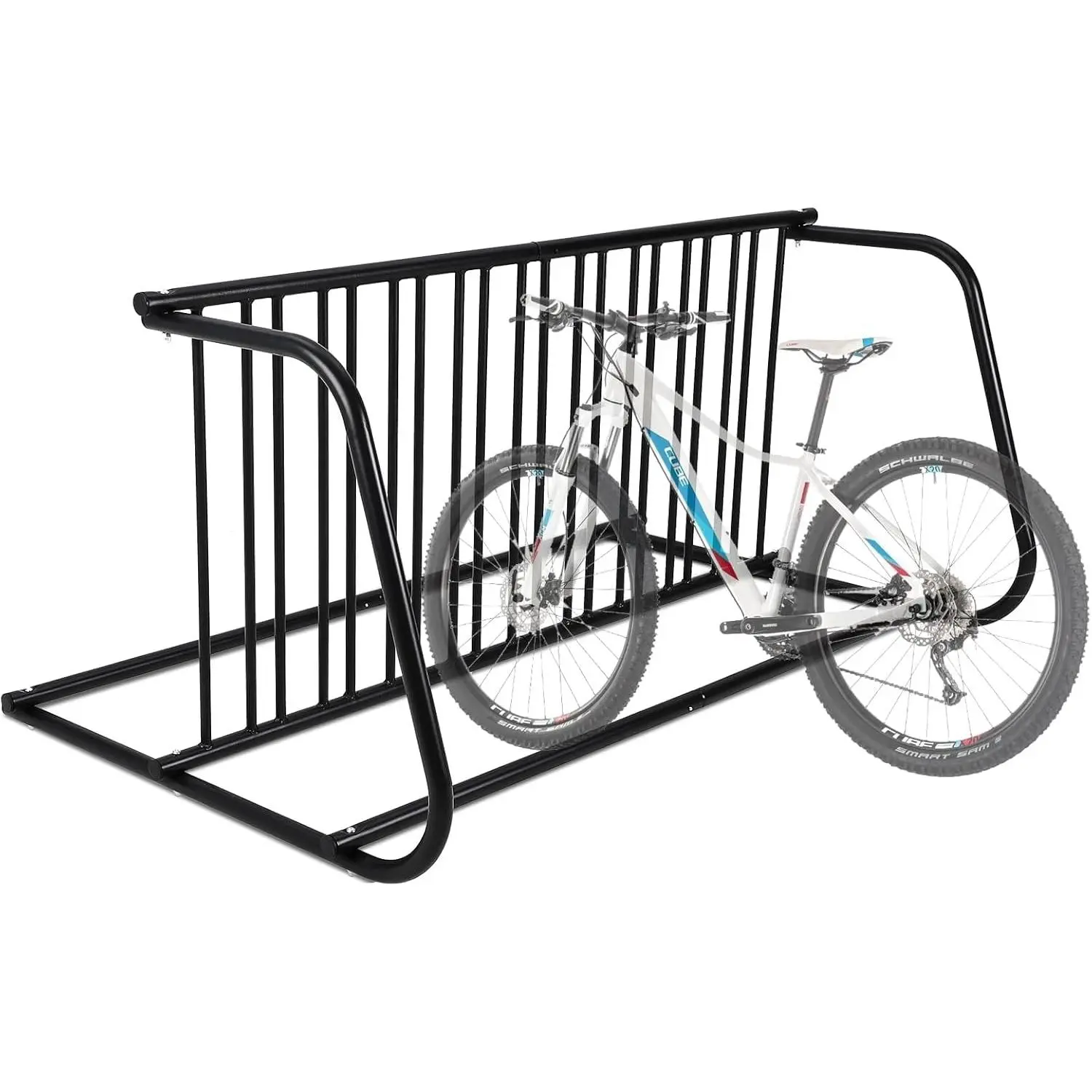 GARVEE Freestanding Galvanized Steel Double-Sided Floor Bicycle Stand for Adults - Anti-Tipping, Sturdy Hold, 12 to 27.5 inches Wheel-Fitting Support for Mountain, Road, Hybrid Bikes (Garage Use)