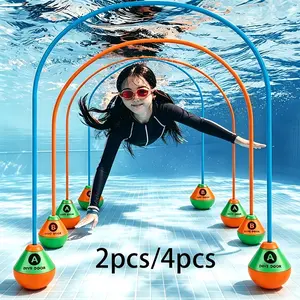 🏊 2Pcs/4Pcs Underwater Diving Gate Toys, 2 Sizes Available (2.5m & 1.4m), Swim Training Game Aids for Kids & Adults, Pool Party Supplies
