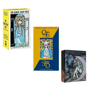 Tarot Learning Cards Deck - Beginner's Guide to Meanings, 3-in-1 Set for Study, Travel & Deep Intuitive Readings - The Mind's Eye, Quick & Easy, Mini Rider-Waite Tarot Decks