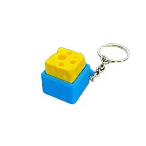 Mechanical Cheese Clicker Keychain Fidget Toy