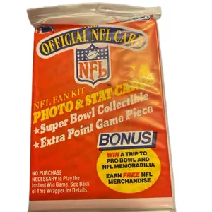 1989 Proset NFL Football Official Fan Kit Photo Stat Cards Super Bowl Collectible Extra Point Game Piece Bonus Trip to Pro Bowl