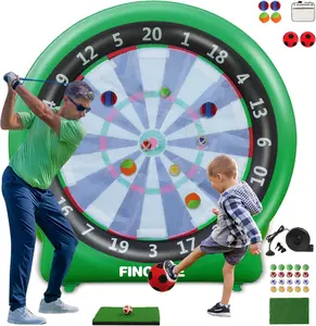 Giant Inflatable Dartboard, Kick Darts Outdoor Indoor Soccer Dartboard Game Golf Dart Throw Darts with Pump, Giant Dart Board Target Yard Games for Kids & Adults 20+Games